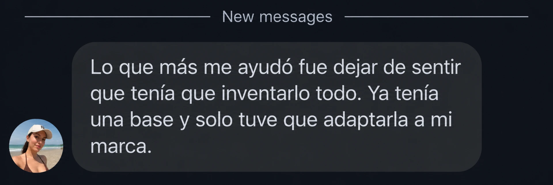 Mensaje real de clienta: lo que más me ayudó fue dejar de sentir que tenía que inventarlo todo